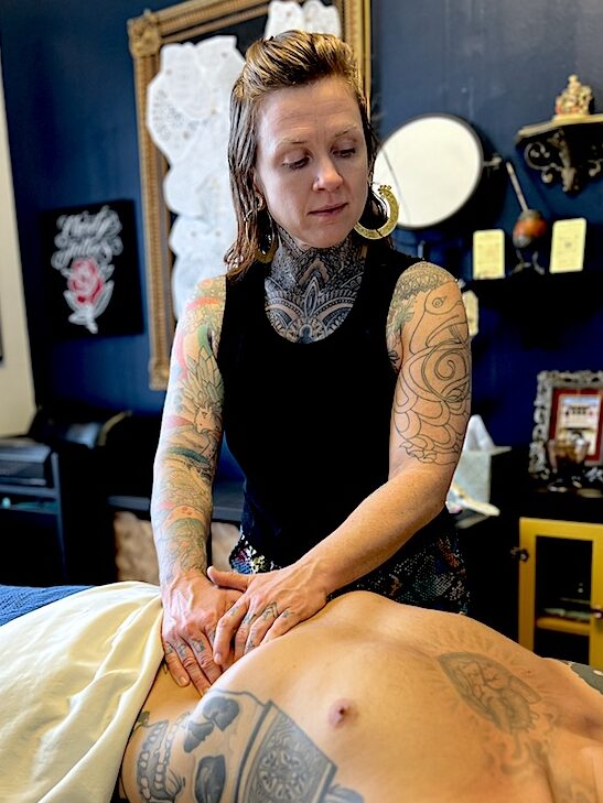 Chi Nei Tsang Abdominal massage session in Portland, OR.